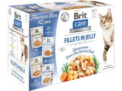 Brit Care Cat Flavour box Fillet in Jelly, 4*3 pcs. (12*85 g)