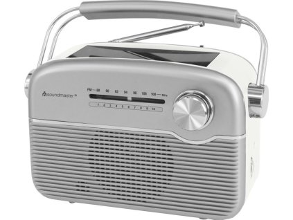 Soundmaster TR480SI rádio/ FM/ UKW/ Solární panel/ Baterie/ Stříbrné