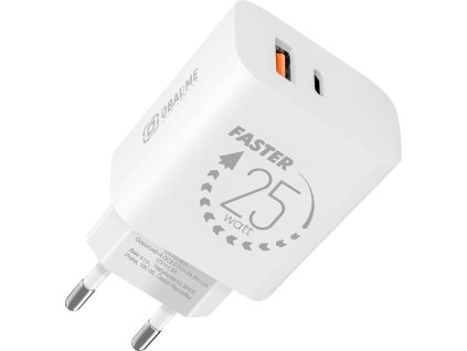 OBAL:ME Cestovní Nabíječka USB-A + USB-C 25W White