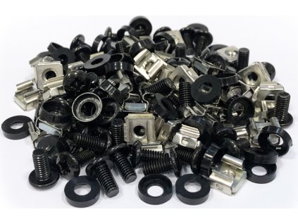 Montážní sada  M6  (50ks / bal.) - 12mm BLACK
