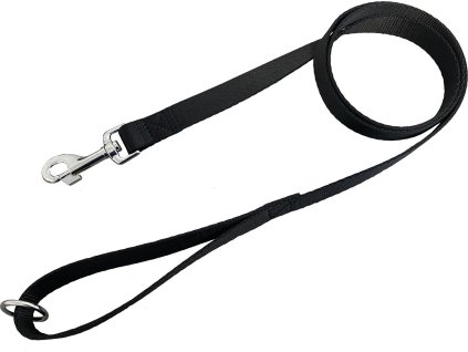 HUHUBAMBOO vodítko JEDNOBAREVNÉ popruhové 2,5x150cm, černé