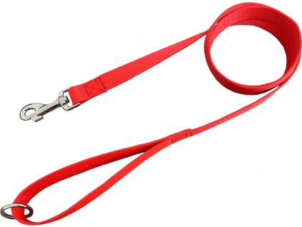 HUHUBAMBOO vodítko JEDNOBAREVNÉ popruhové 2,5x150cm, červené