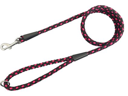 VÝPRODEJ HUHUBAMBOO vodítko UZLÍK lanové 1x150cm, černo-fuchsie