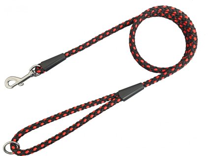 HUHUBAMBOO vodítko UZLÍK lanové 1x150cm, černo-červené