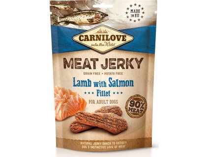 Carnilove Jerky jehněčí filet s lososem 100 g