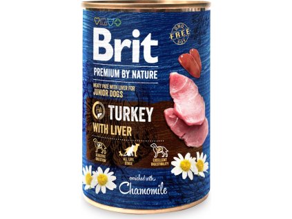 konzerva Brit Premium by Nature Turkey with Liver 800 g