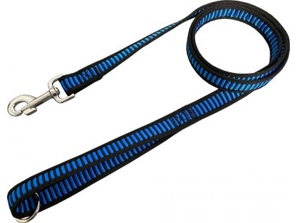 HUHUBAMBOO vodítko ŽEBŘÍK popruhové 150cm, modré