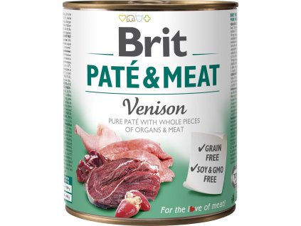 konzerva Brit Pate & Meat Venison 800 g