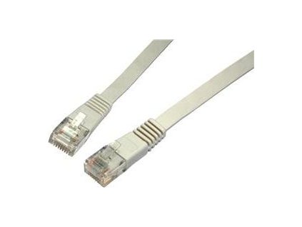 SOLARIX patch kabel plochý CAT6 UTP LSOH 7m šedý