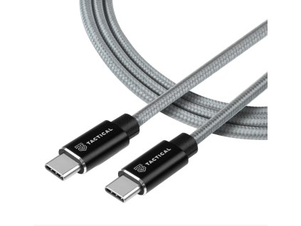Tactical Fast Rope Aramid Cable USB-C/USB-C 100W 20V/5A 1m Grey