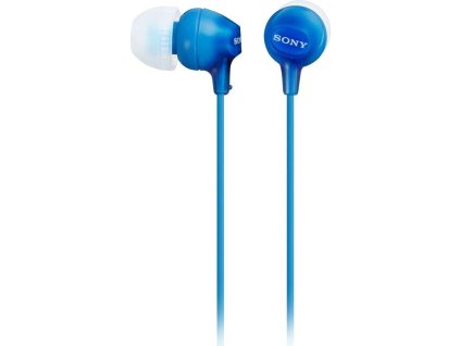SONY sluchátka do uší MDREX15LPI/ drátová/ 3,5mm jack/ citlivost 100 dB/mW/ modrá