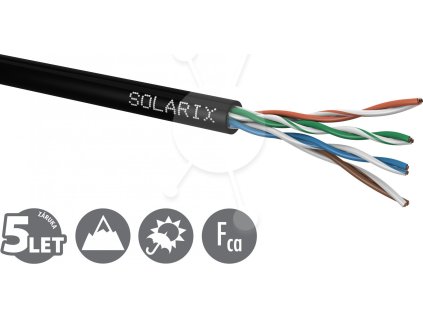 Instalační kabel Solarix CAT5E UTP PE Fca venkovní 100m/box SXKD-5E-UTP-PE