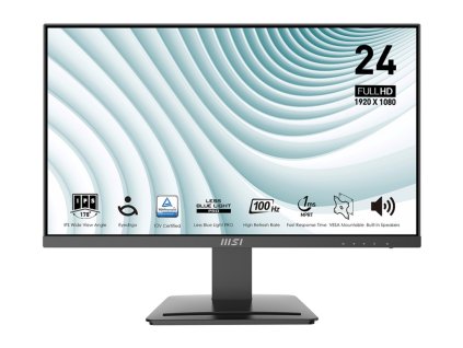 MSI Pro/MP243X/23,8"/IPS/FHD/100Hz/4ms/Černá/2R