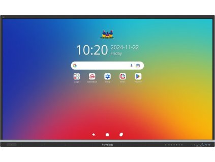 ViewSonic dotykový panel IFP6551 4K 65" Android 14 EDLA,50 Multi touch,400nits,16G RAM/128GB,OPS slot,HDMI, VGA, DP,USB