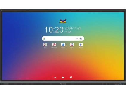 ViewSonic dotykový panel IFP7551 4K 75" Android 14 EDLA, 50 Multi touch,400nits,16G RAM/128GB,OPS slot,HDMI,VGA,DP,USB