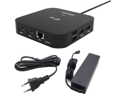 i-tec dokovací stanice USB-C Dual HDMI Docking Station with Power Delivery 100W + univerzální nabíječka 100W