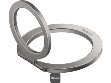 Baseus Tool Halo Magnetic ring holder phone stand (5.4 inch or above) Aluminium alloy, Silver (SUCH000012)