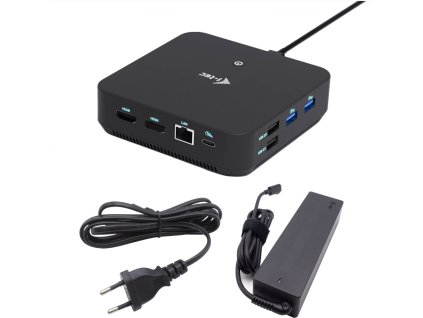 i-tec dokovací stanice USB-C DP Dual HDMI Docking Station, Power Delivery 100W + univerzální nabíječka 100W