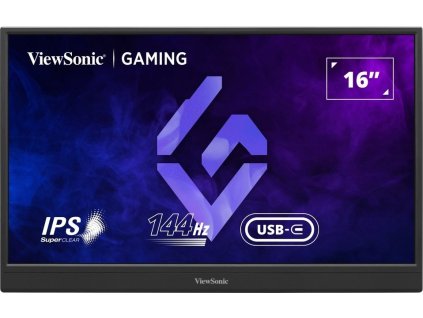 ViewSonic VX1654 /15,6" 16:9 1920 x 1080 SuperClear® IPS, Portable Gaming 144Hz /mini HDMI, 2 USB type C/ speaker