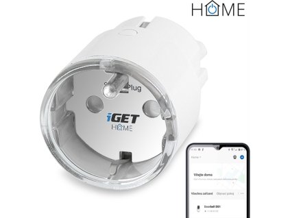 iGET HOME Power 1 - WiFi chytrá zásuvka 230V, samostatná, měření spotřeby, 3680W, 16 A