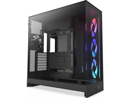 NZXT skříň H9 Flow RGB dvoukomorová ATX / 1x140 RGB mm / 1x 120mm RGB fan / prosklená / černá