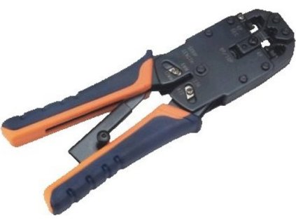DATACOM Konektorovací kleště PROFI 8P+6P OR/BL račna (RJ45,12,11)