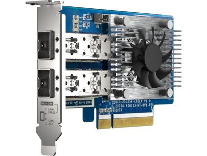 QNAP QXG-25G2SF-CX6   síťová karta 25GbE (2porty) PCIe karta; nízký profil; PCIe Gen4 x8