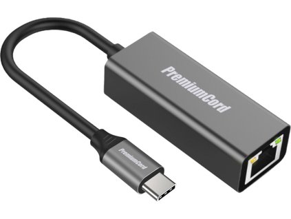 PremiumCord Převodník USB-C na Gigabit kon. RJ45