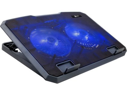 Chladící podložka C-TECH CLP-140, 15,6", 2x 140mm, 2x USB, modré podsvícení