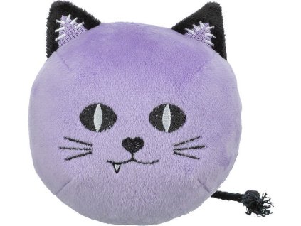 Kočka HALLOWEEN, plyšová hračka se zvukem, 10 cm, fialová - LIMITOVANÁ NABÍDKA