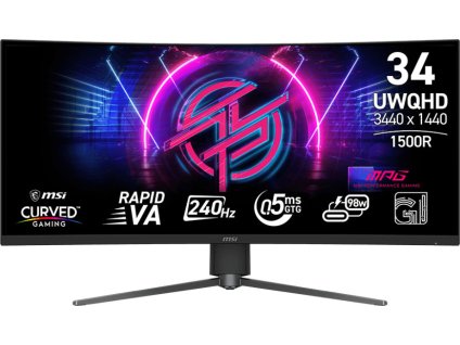 MSI MPG/346CQRF X24/34"/VA/wQHD/240Hz/0,5ms/Černá/3R