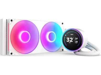 NZXT vodní chladič Kraken 280 ELITE RGB / 2x140mm RGB fan / 4-pin PWM / LCD disp. / 6 let