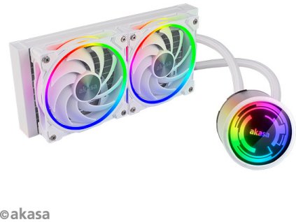 AKASA chladič CPU vodní - SOHO 240 bílý ARGB 1700