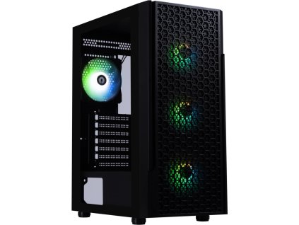BitFenix skříň Proton / ATX / 4x 120 mms FRGB fan / USB 3.0 / 2x USB 2.0 / tvrzené sklo / černá