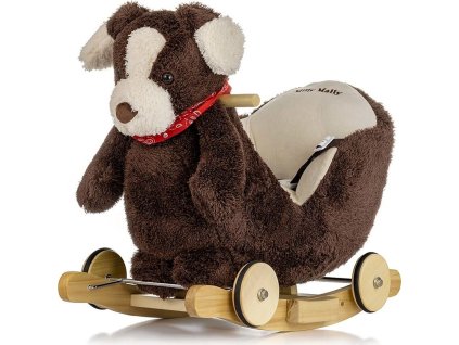 Houpací pejsek s melodií a kolečky Milly Mally Polly Plus Brown Dog