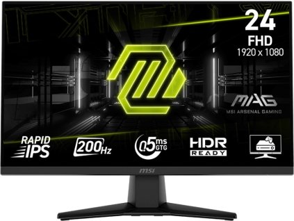 MSI MAG/242F/23,8"/IPS/FHD/200Hz/0,5ms/Černá/3R