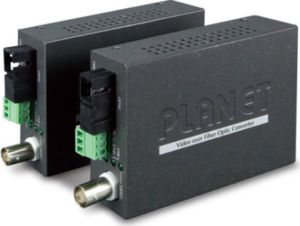 Planet VF-106G-KIT opto konvertor, 1x video (AHD/TVI/CVI/CVBS), 1x RS-485, singlemode (SC), pár