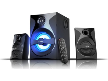 FENDA F&D repro F380X/ 2.1/ 54W/ černé/ BT4.0/ NFC/ FM rádio/ USB/SD přehrávání/ dálkové ovládání