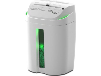 KOBRA skartovač C4-HYBRID/ příčný řez 3,5 x 40 mm/ A4/ kapacita 17 listů/ objem koše 40l/ stupeň utajení P4/ bílo-zelený