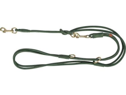 Vodítko PURE kožené kulaté nastavitelné, S: 2 m/ 10 mm, šalvějová