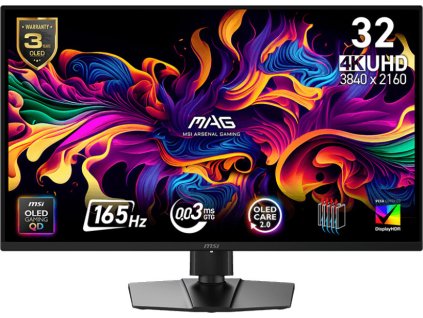 MSI MAG/322UP E16/31,5"/QD-OLED/4K UHD/165Hz/0,03ms/Černá/3R