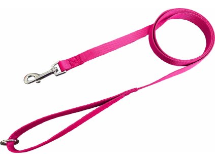 HUHUBAMBOO vodítko JEDNOBAREVNÉ popruhové 2x150cm, fuchsie