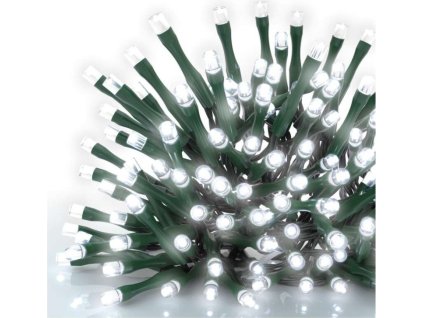 LED vánoční řetěz, 50 m, venkovní i vnitřní, studená bílá, programy, časovač