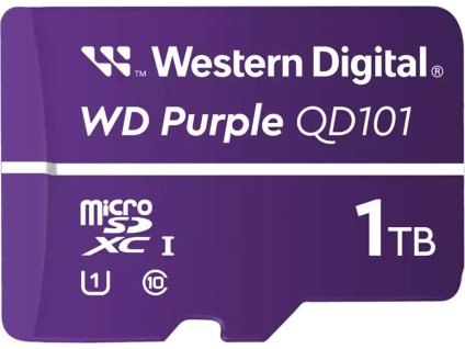 WD PURPLE 1TB MicroSDXC QD101 / WDD100T1P0C / CL10 / U1 /