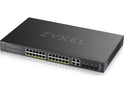 ZyXEL GS2220-28HP 24-port GbE L2 PoE switch, GbE Uplink, NCC Pro pack licence na 1 rok