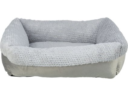 Vánoční sametové lůžko LIVIA Soft s hebkým okrajem, šedá