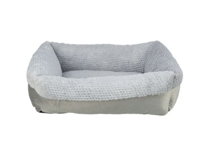 Vánoční sametové lůžko LIVIA Soft s hebkým okrajem, šedá