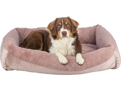 Vánoční sametové lůžko LIVIA Soft s hebkým okrajem, starorůžová