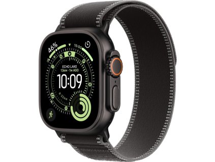Apple Watch Ultra 3 49mm Černý titan s černým trailovým tahem - M/L