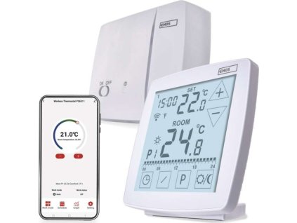 Pokojový programovatelný bezdrátový WiFi GoSmart termostat P56S11